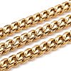 304 Stainless Steel Cuban Link Chain STAS-B019-02D-G-1