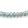 Full Rainbow Plated Faceted Rondelle  Glass Beads Strands GLAA-A024A-FR05-1