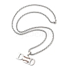 202 Stainless Steel Enamel Box Chain Sport Ball Pendant Necklaces for Men NJEW-K380-01A-02-2