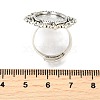 Vintage Adjustable Iron Finger Ring Components Alloy Cabochon Bezel Settings X-PALLOY-Q300-09AS-NR-4