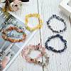 7Pcs 7 Styles Chip Natural & Synthetic Gemstone Beaded Stretch Bracelets Sets BJEW-SZ0001-39-7