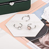 9Pcs 3 Styles 304 Stainless Steel Cuff Pad Ring Settings STAS-PJ0001-16P-14