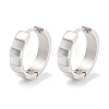 304 Stainless Steel Hoop Earrings EJEW-C096-28B-P-1