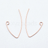 Brass Earring Hooks KK-K197-60RG-2