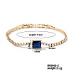 Elegant and Versatile Rectangle Brass Cubic Zirconia Bracelets for European and American Fashion QL5607-2-1