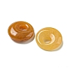 Natural Topaz Jade Donut/Pi Disc Charms G-G142-02C-2