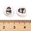 Christmas Theme Printed Opauqe Acrylic Beads OACR-R004-01G-4