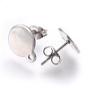 Non-Tarnish 304 Stainless Steel Stud Earring Findings STAS-G178-02P-10mm-2