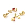 Brass Micro Pave Cubic Zirconia Pendants CU-CBA8C34-02G-02-2