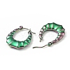 Ion Plating(IP) Rainbow Color 304 Stainless Steel Teardrop Hoop Earrings for Women EJEW-G293-12M-2