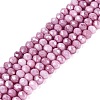 Anti-Tarnish Electroplate Rondelle Glass Beads Strands EGLA-T021-3mm-17-12-1