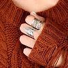 Alloy with Synthetic Turquoise Finger Rings FS-WG0500F-02-3