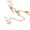 Natural Amethyst & Pearl Beaded Bracelet with Cubic Zirconia Heart Charm BJEW-JB08167-01-6