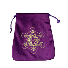 Velvet Tarot Cards Storage Drawstring Bags ZODI-PW0002-03A-02