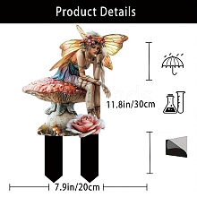 Fairy with Mushroom Acrylic Decorative Garden Stakes PW-WG9C148-01