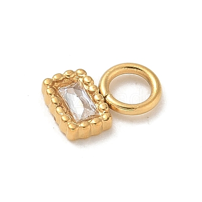 Ion Plating(IP) 304 Stainless Steel with Rhinestone Charms STAS-G351-11G-02-1