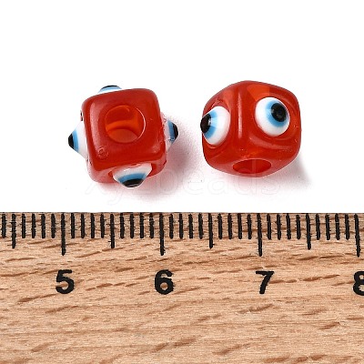 Resin Evil Eye European Beads RESI-A021-12-1