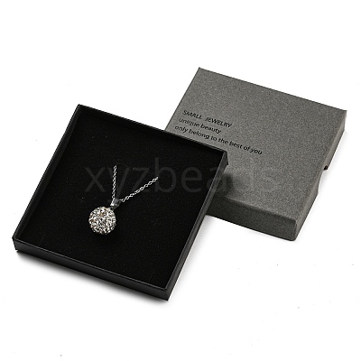 Square Cardboard Paper Jewelry Box CON-D014-02C-04-1