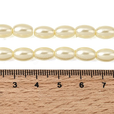 Eco-Friendly Glass Pearl Barrel Beads Strands HY-O001-A-03-1