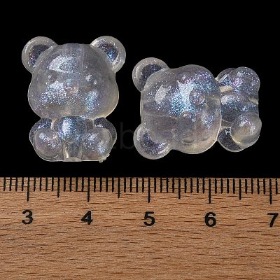 Luminous Transparent Acrylic Beads OACR-G033-06D-01-1