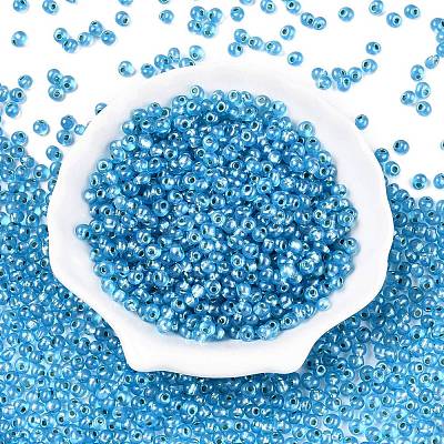 6/0 Baking Paint Transparent Fringe Glass Seed Beads X1-SEED-N006-06L-1