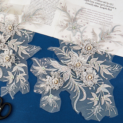 Polyester Acrylic Rhinestones Applique embroidery ABS Sequins FIND-WH20019-165A-01-1