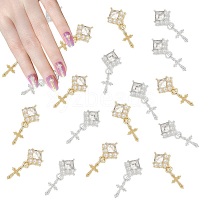 30Pcs 2 Colors Alloy Cabochons MRMJ-GO0002-07-1
