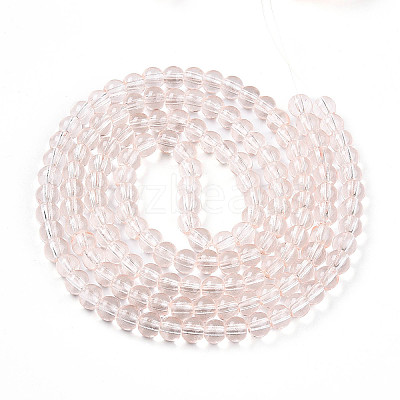 Baking Paint Transparent Glass Beads Strands LS-DGLA-N006-6mm-02-1