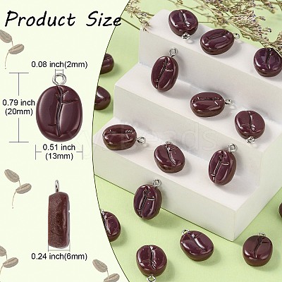 Imitation Food Resin Pendants RESI-CJC0019-32P-1
