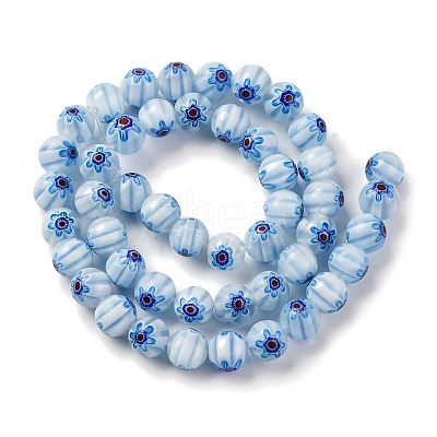 Handmade Millefiori Lampwork Beads Strands LAMP-G164-05L-1
