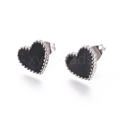 304 Stainless Steel Stud Earrings EJEW-I235-04-A-1