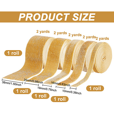 10 Yards 5 Sizes Single Face Velvet Ribbon OCOR-BC0005-45-1
