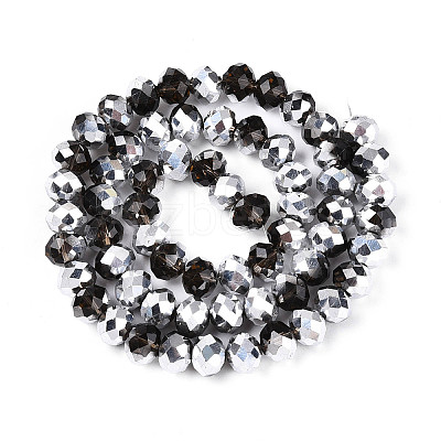 Electroplate Glass Beads Strands GR8MMY-01S-1