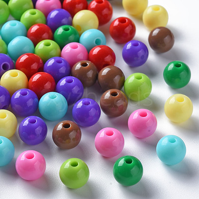 Opaque Acrylic Beads MACR-S370-C8mm-M2-1
