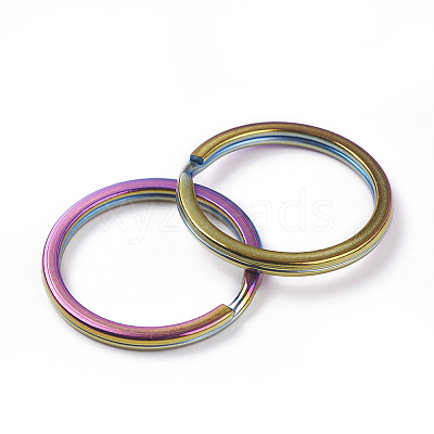 Ion Plating(IP) 304 Stainless Steel Split Key Rings LS-X-STAS-L216-09A-1