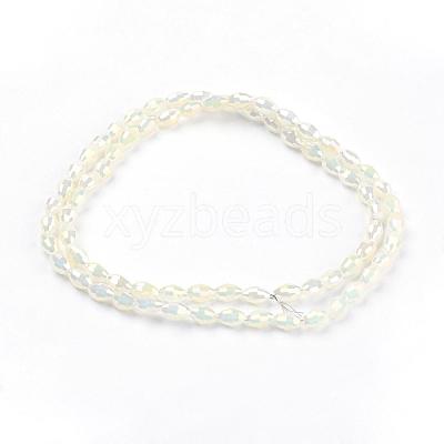 Electroplate Glass Beads Strands EGLA-J013-4X6mm-F03-1