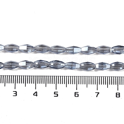 Electroplate Glass Beads Strands GLAA-Q101-03B-PL04-1