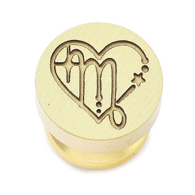 Constellation Golden Tone Wax Seal Brass Stamp Heads STAM-P002-02G-02-1