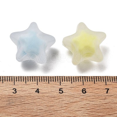 Frosted Transparent Acrylic Beads OACR-A032-13C-1
