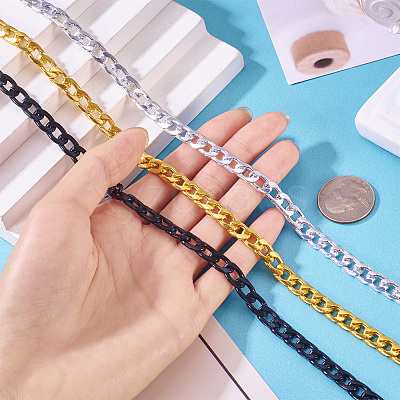 6M 3 Colors Oxidated Aluminium Twisted Chains CHA-YS0001-03-1