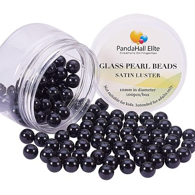 Pearlized Glass Pearl Round Beads HY-PH0001-10mm-080-1