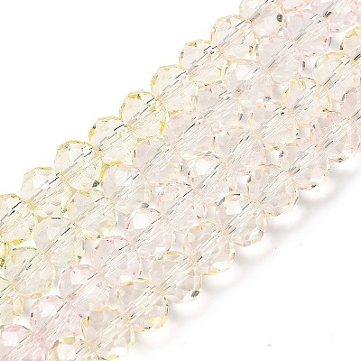 Transparent Painted Glass Beads Strands X1-DGLA-A034-T6mm-A25-1