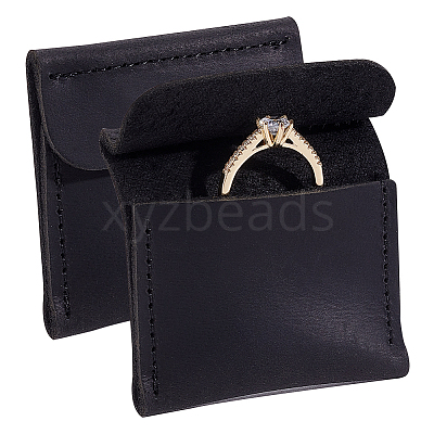 Cowhide Ring Storage Bags ABAG-WH0031-36A-1