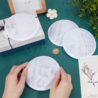 Imitation Hemp Round Fascinator Hat Base for Millinery AJEW-WH0472-45A-04-1