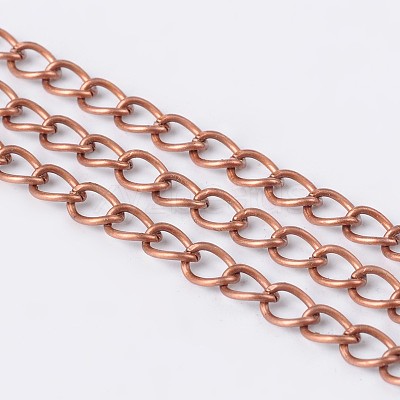 Brass Twisted Chains X-CHC-Q001-5x4mm-R-1