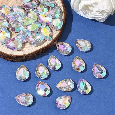 Imitation Taiwan Acrylic Rhinestone Cabochons GACR-A017-13x18mm-17-1