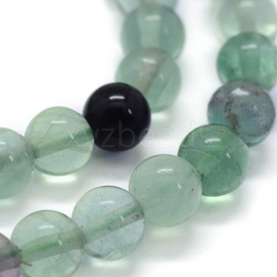 Natural Fluorite Beads Strands X-G-G763-06-8mm-1