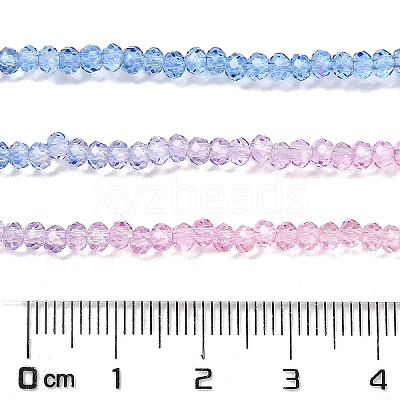 Transparent Painted Glass Beads Strands X1-DGLA-A034-T1mm-A08-1