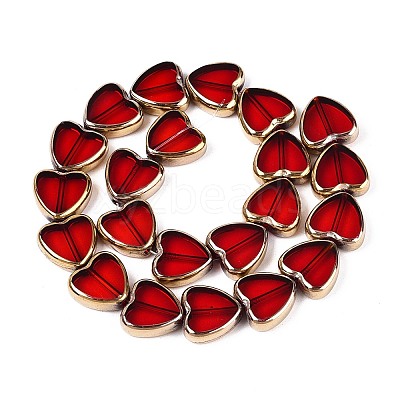 Electroplate Glass Beads Strands X-EGLA-T021-23A-1