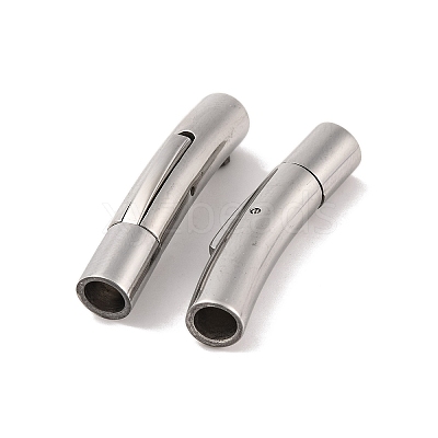 Tarnish Resistant 304 Stainless Steel Bayonet Clasps STAS-I013-4mm-1